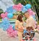 Pink and Blue Latex Balloons, 12 inch Blue Pink White Confetti Party Balloons For Baby Shower Gender Reveal Party Decorations